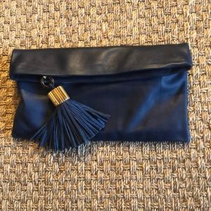India Hicks Carmen Clutch - Navy Blue